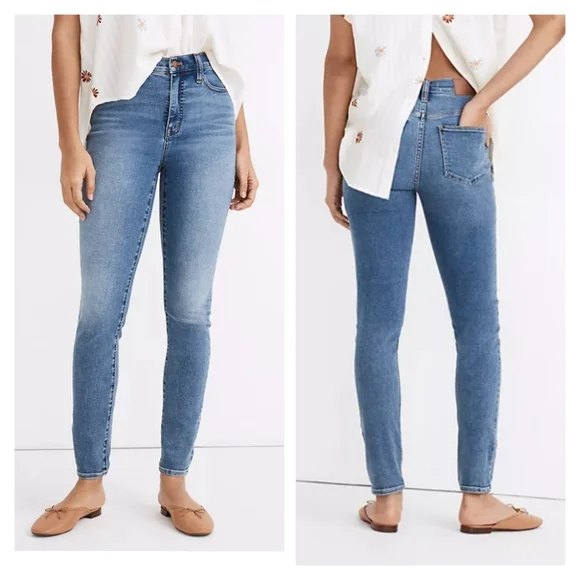 Madewell Roadtripper Skinny Jeans High Rise Stretchy Medium Wash Whisker Size 27 - Picture 15 of 15